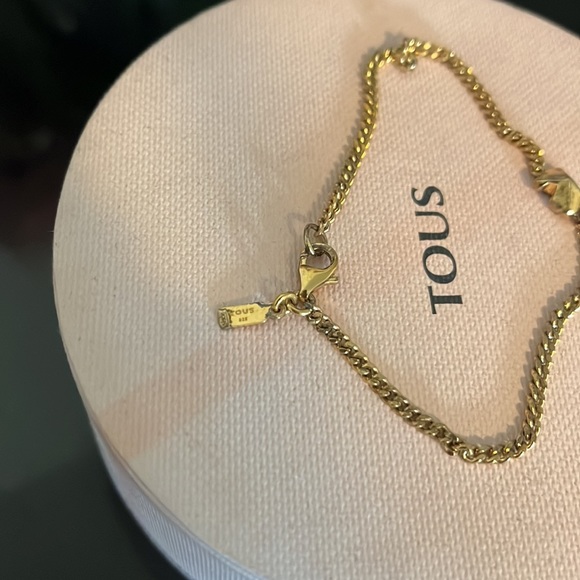 TOUS silver vermeil bracelet bear motif 7 inches lobster clasp - Picture 4 of 12